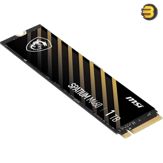 MSI SPATIUM M460 1TB PCIe 4.0 NVMe M.2 – High-Performance SSD with PCIe Gen4x4, NVMe 1.4, Up to 5000MB/s Read, 4500MB/s Write, 1200 TBW, M.2 2280