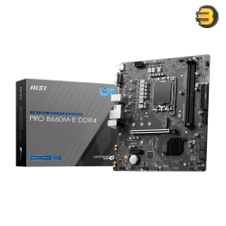 MSI PRO B660M-E MOTHERBOARD DDR4 LGA 1700 MEMORY BOOST 4600+MHZ/OC