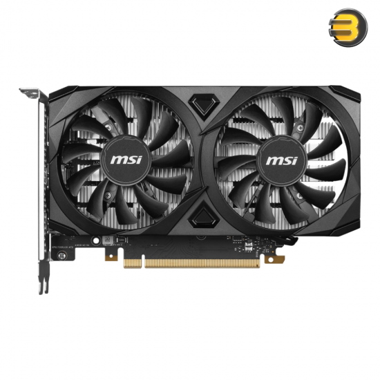 MSI GeForce RTX 3050 VENTUS 2X 6G OC Graphics Card – 6 GB GDDR6, 2304 CUDA Cores, Boost 1492 MHz, PCIe 4.0, Dual-Fan Cooling, HDMI 2.1 & DisplayPort 1.4a