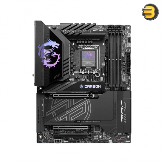 MSI MPG Z890 CARBON WIFI ATX motherboard with DDR5 support, Wi-Fi 7, PCIe 5.0 and 5G LAN