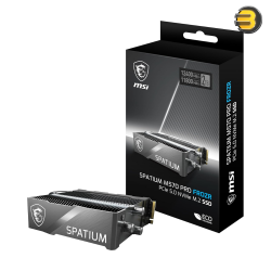 MSI SPATIUM M570 PRO FROZR PCIe 5.0 NVMe M.2 2TB SSD – 12,400MB/s Read, 11,800MB/s Write, 3000 TBW, NVMe 2.0