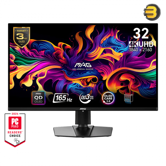 MSI MAG 321UP 31.5" 4K QD-OLED Gaming Monitor MSI MAG 321UP 31.5" 4K QD-OLED Gaming Monitor – 165Hz & 0.03ms