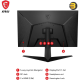 MSI G2412F 23.8 Inch FHD Gaming Monitor — 1920 x 1080 Rapid IPS Panel, 180 Hz / 1ms (GtG), 107% sRGB Color Gamut, Adaptive Sync - DP 1.2a, HDMI 2.0b CEC