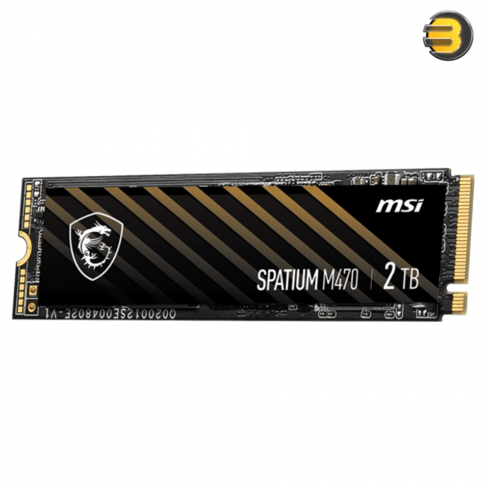MSI SPATIUM M470 PCIe 4.0 NVMe M.2 2TB SSD – PCIe Gen4x4, 5000MB/s Read, 4400MB/s Write, 3300TBW, Data Security MSI SPATIUM M470 PCIe 4.0 NVMe M.2 2TB SSD – PCIe Gen4x4, 5000MB/s Read, 4400MB/s Write, 3300TBW, Data Security