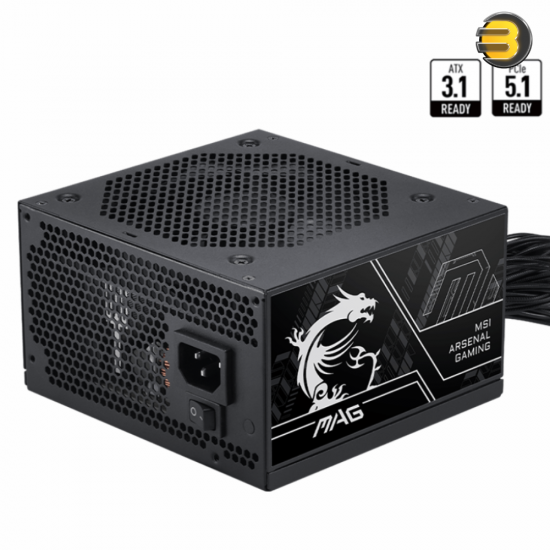 MSI MAG A750BN PCIE5 III 750W 80+ Bronze ATX 3.1 Non-Modular Power Supply – Native 12V-2x6 (12VHPWR) PCIe 5.1 Connector, 135mm Silent Fan, 10-Year Warranty MSI MAG A750BN PCIE5 III 750W 80+ Bronze ATX 3.1 Non-Modular Power Supply – Native 12V-2x6 (12VHPWR) PCIe 5.1 Connector, 135mm Silent Fan, 10-Year Warranty