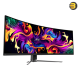 MSI MPG 491CQP QD-OLED, 49 Curved OLED Gaming Monitor, 5120 x 1440 (DQHD), OLED 0.03ms response time, 144Hz, True Black HDR 400, HDMI, DP Port, USB Type C, Tilt, Height