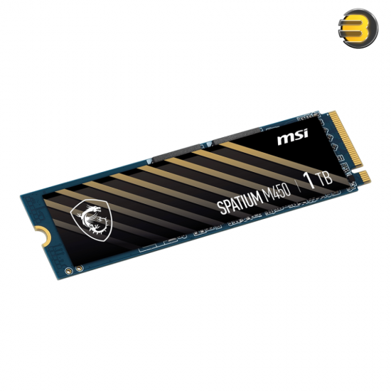 MSI SPATIUM M450 PCIe 4.0 NVMe M.2 1TB – High-Performance M.2 SSD, NVMe 1.4, PCIe Gen4x4, 3600MB/s Read, 3000MB/s Write, 1200 TBW, M.2 2280