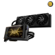 MSI RTX 5090 Lightning Z 32GB liquid cooled graphics card with radiator and RGB display