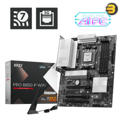 MSI PRO B850-P WIFI Motherboard – AMD Ryzen™ 9000/8000/7000 Series, DDR5 up to 8200+ MT/s (OC), 12+2+1 Power Design, Frozr Guard Cooling, PCIe 5.0, Wi-Fi 7, 5G LAN, Audio Boost, and EZ DIY Features for Ultimate Performance