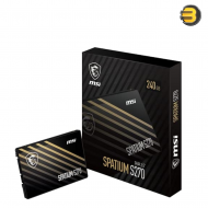 MSI SPATIUM S270 240GB SATA 2.5 Inch SSD – SATA III, Up to 500MB/s Read/Write, 500TBW, Data Security for Desktop & Notebook