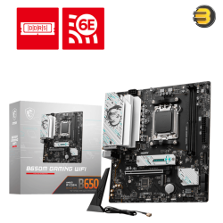 MSI B650M GAMING WIFI mATX Motherboard — AMD B650, AM5 Socket, Ryzen 9000/8000/7000 Support, 2x DDR5 7800+(OC), PCIe 4.0 x16, Dual M.2 Gen4, 2.5Gb LAN, Wi-Fi 6E, BT 5.3, HDMI 2.1, Audio/Core/Memory Boost, Steel Armor, 6-layer PCB