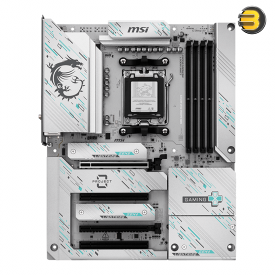 MSI B850 GAMING PLUS WIFI PZ ATX AM5 Motherboard AMD B850 Chipset — Supports Ryzen 9000/8000/7000 Series, DDR5 up to 8200+ MT/s, PCIe 5.0 x16 with Steel Armor, 3x M.2 Slots with Gen5/Gen4 Support, Wi-Fi 7, 5G LAN, Audio Boost, 12+2+1 Power Phases, Extende