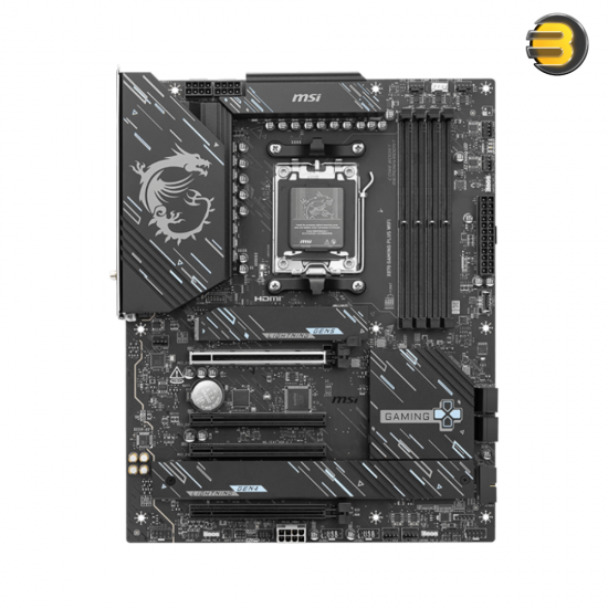 MSI X870 GAMING PLUS WIFI Motherboard – AMD Ryzen™ 9000/8000/7000 Series, DDR5 up to 8200+ MT/s (OC), 14+2+1 Power Design, Frozr Guard Cooling, PCIe 5.0, USB4, Wi-Fi 7, 5G LAN, Audio Boost, and EZ DIY Features for Ultimate Gaming Performance