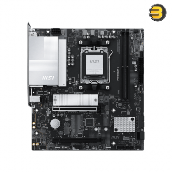 MSI PRO B850M-G Motherboard – AMD B850 Chipset, AM5 Socket, DDR5 Support, PCIe 5.0, Micro-ATX