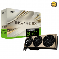 MSI GeForce RTX 5070 Ti 16G INSPIRE 3X OC PLUS – NVIDIA Blackwell Architecture, DLSS 4, StormForce Fan, Nickel-Plated Copper Baseplate, Wave-Curved 3.0, Air Antegrad Fin, Metal Backplate, and Advanced Cooling for Elite Performance