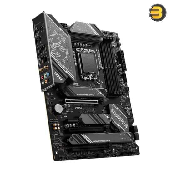 MSI Z790 GAMING PLUS WIFI ATX Motherboard Intel LGA1700 Socket Intel Z790 Chipset — Supports Intel 14th/13th/12th Gen Core, Pentium Gold, Celeron CPUs, 4x DDR5 up to 7200+(OC) MHz, PCIe 5.0 x16, 4x M.2 (PCIe 4.0), 6x SATA 6Gb/s, Intel Wi-Fi 6E, Bluetooth MSI Z790 GAMING PLUS WIFI ATX Motherboard Intel LGA1700 Socket Intel Z790 Chipset — Supports Intel 14th/13th/12th Gen Core, Pentium Gold, Celeron CPUs, 4x DDR5 up to 7200+(OC) MHz, PCIe 5.0 x16, 4x M.2 (PCIe 4.0), 6x SATA 6Gb/s, Intel Wi-Fi 6E, Bluetooth