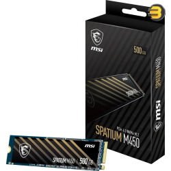 MSI SPATIUM M450 PCIe 4.0 NVMe M.2 500G – High-Performance M.2 SSD, NVMe 1.4, PCIe Gen4x4, 3600MB/s Read, 2300MB/s Write, 1200 TBW, M.2 2280