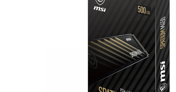 MSI SPATIUM M450 PCIe NVMe 500GB SSD – 3600MB/s Read