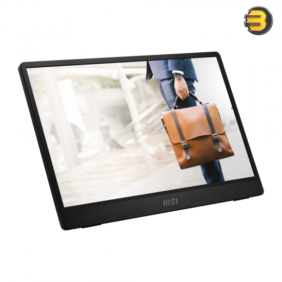 MSI PRO MP161 E2 15.6 inch portable monitor with ultra-slim design and fold-out kickstand