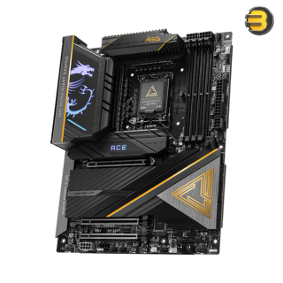 MSI MEG Z890 ACE Motherboard – LGA 1851, DDR5 up to 9200+ MT/s (OC), 24+2+1+1 Power Design, Frozr Guard Cooling, Dual Thunderbolt™ 4, Wi-Fi 7, PCIe 5.0, Audio Boost 5 HD, and EZ DIY Features for Unmatched Performance MSI MEG Z890 ACE Motherboard – LGA 1851, DDR5 up to 9200+ MT/s (OC), 24+2+1+1 Power Design, Frozr Guard Cooling, Dual Thunderbolt™ 4, Wi-Fi 7, PCIe 5.0, Audio Boost 5 HD, and EZ DIY Features for Unmatched Performance