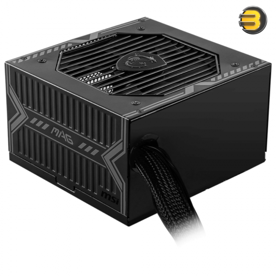 MSI MAG A750BN PCIE5 750W Power Supply — 80 PLUS Bronze Efficiency (up to 85%), ATX Form Factor, Non-Modular, 120mm Sleeve Bearing Fan, PCIe 5.0 16-pin (300W), 2x EPS 8-pin, 2x PCIe 6+2 pin, 5x SATA, Active PFC, OCP/OVP/OPP/OTP/SCP Protection MSI MAG A750BN PCIE5 750W Power Supply — 80 PLUS Bronze Efficiency (up to 85%), ATX Form Factor, Non-Modular, 120mm Sleeve Bearing Fan, PCIe 5.0 16-pin (300W), 2x EPS 8-pin, 2x PCIe 6+2 pin, 5x SATA, Active PFC, OCP/OVP/OPP/OTP/SCP Protection