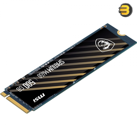 MSI SPATIUM M450 PCIe 4.0 NVMe M.2 500G – High-Performance M.2 SSD, NVMe 1.4, PCIe Gen4x4, 3600MB/s Read, 2300MB/s Write, 1200 TBW, M.2 2280