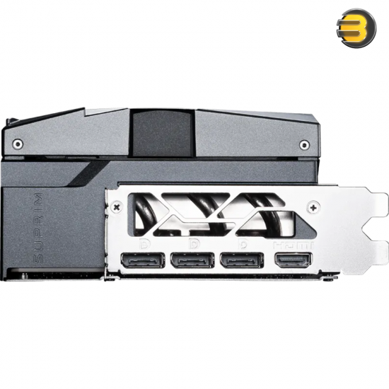 MSI RTX 5090 SUPRIM SOC 32GB GDDR7 graphics card with triple fan cooling design