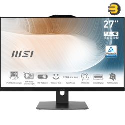 MSI Modern AM272P ALL IN ONE AIO Desktop, Intel Core I7 1255U, 16GB (2x8G) DDR4 , SSD 512GB, 27 Inch FHD IPS-Grade LED