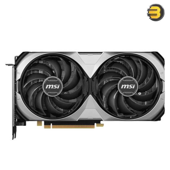 MSI GeForce RTX 4070 SUPER 12G VENTUS 2X OC Graphics Card — NVIDIA GeForce RTX 4070 SUPER GPU, 12GB GDDR6X VRAM, 7168 CUDA Cores, 192-bit Memory Interface, Boost Clock ~2520 MHz, PCIe 4.0, Dual Fan Cooling, 1x 16-pin Power Connector, HDMI 2.1, 3x DisplayP