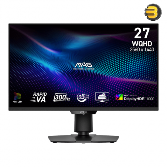 MSI MAG 274QPF X30MV 27″ WQHD (2560×1440) 300Hz Gaming Monitor – Rapid VA with Mini-LED, 0.5ms Response, DisplayHDR 1000 & Adaptive-Sync MSI MAG 274QPF X30MV 27″ WQHD (2560×1440) 300Hz Gaming Monitor – Rapid VA with Mini-LED, 0.5ms Response, DisplayHDR 1000 & Adaptive-Sync