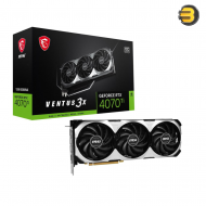 MSI RTX 4070 Ti Ventus 3X 12G OC Gaming Graphics Card - 12GB GDDR6X, 2655 MHz, PCI Express Gen 4, 192-bit, 3X DP v 1.4a, HDMI 2.1a (Supports 4K & 8K HDR)