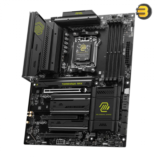 MSI MAG B850 TOMAHAWK MAX WIFI ATX motherboard with DDR5 support, Wi-Fi 7, 5G LAN and PCIe 5.0