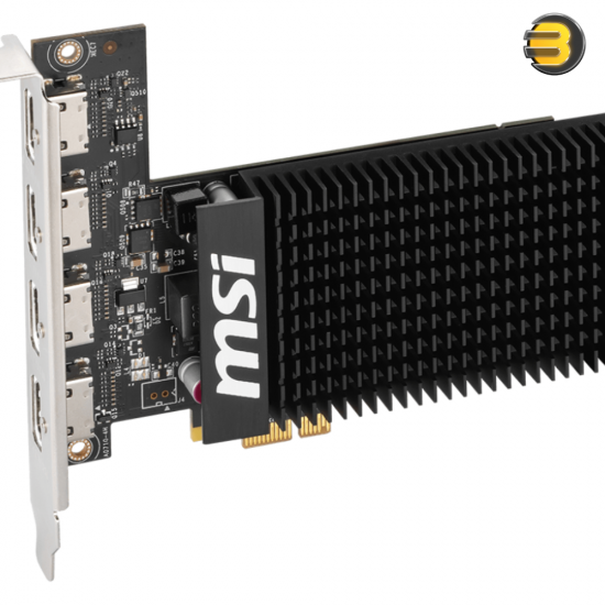 MSI GT 710 2GD3H 4HDMI Graphics Card – NVIDIA GeForce GT 710, 2GB DDR3, 4x HDMI 1.4a, Silent Heatsink, 10-Year Solid Capacitors