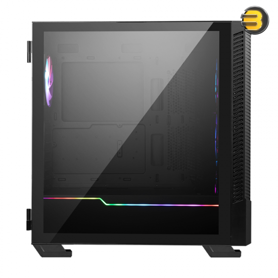 MSI MPG VELOX 100R Mid-Tower PC Case — Supports E-ATX/ATX/Micro-ATX/Mini-ITX Motherboards, Tempered Glass Side Panel, 4x 120mm ARGB Fans Included, Up to 380mm GPU Length, 175mm CPU Cooler Height, USB 3.2 Gen 2x2 Type-C, 7 Expansion Slots, ARGB Lighting