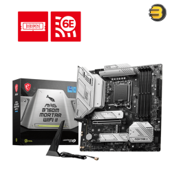 MSI MAG B760M Mortar WiFi II DDR5 Motherboard — Micro-ATX , Supports Intel 14th/13th/12th Gen Core Processors, LGA 1700, DDR5 Memory Boost 7800+MHz/OC, PCIe 5.0 x16, M.2 Gen4, Wi-Fi 6E