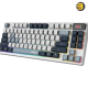 MSI FORGE GK600 TKL WIRELESS SKY Tenkeyless Mechanical Keyboard — Hot-Swappable Linear Switches, 2.4GHz Wireless, Bluetooth, USB-C Wired, 1.06-inch Smart Display, Dye-Sub PBT Keycaps, RGB Backlight, 4000mAh Battery, 20 RGB Modes, Gasket-Mounted MSI FORGE GK600 TKL WIRELESS SKY Tenkeyless Mechanical Keyboard — Hot-Swappable Linear Switches, 2.4GHz Wireless, Bluetooth, USB-C Wired, 1.06-inch Smart Display, Dye-Sub PBT Keycaps, RGB Backlight, 4000mAh Battery, 20 RGB Modes, Gasket-Mounted