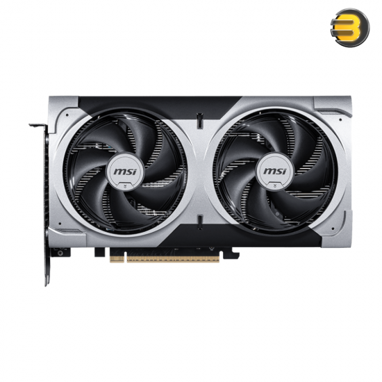 MSI GeForce RTX 5060 Ti 16G VENTUS 2X PLUS Graphics Card — NVIDIA Blackwell Architecture, 4608 CUDA Cores, 16GB GDDR7 128-bit Memory at 28 Gbps, Boost Clock up to 2617 MHz, PCIe Gen 5 x16 (x8), Dual-Fan STORMFORCE Cooling, 3x DisplayPort 2.1b, 1x HDMI 2.1