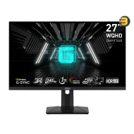 MSI G274QPX 27 QHD 2560x1440 Rapid IPS Gaming Monitor, 240Hz Refresh Rate, 1ms GtG Response, G-SYNC Compatible, HDR400, 98% DCI-P3, 136% sRGB, 2x HDMI 2.0b, DisplayPort 1.4a, USB Type-C PD 65W, Adjustable Stand, VESA Mount