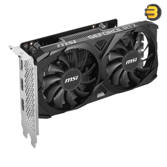 MSI GeForce RTX 3050 VENTUS 2X 6G OC Graphics Card – 6 GB GDDR6, 2304 CUDA Cores, Boost 1492 MHz, PCIe 4.0, Dual-Fan Cooling, HDMI 2.1 & DisplayPort 1.4a