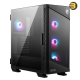 MSI MPG VELOX 100R Mid-Tower PC Case — Supports E-ATX/ATX/Micro-ATX/Mini-ITX Motherboards, Tempered Glass Side Panel, 4x 120mm ARGB Fans Included, Up to 380mm GPU Length, 175mm CPU Cooler Height, USB 3.2 Gen 2x2 Type-C, 7 Expansion Slots, ARGB Lighting