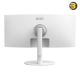MSI Modern MD342CQPW 34 inch white UWQHD curved monitor with USB-C connectivity and ergonomic stand