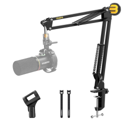 MAONO BA20 Adjustable Metal Suspension Boom Arm – Podcast, Gaming, Streaming Microphone Stand