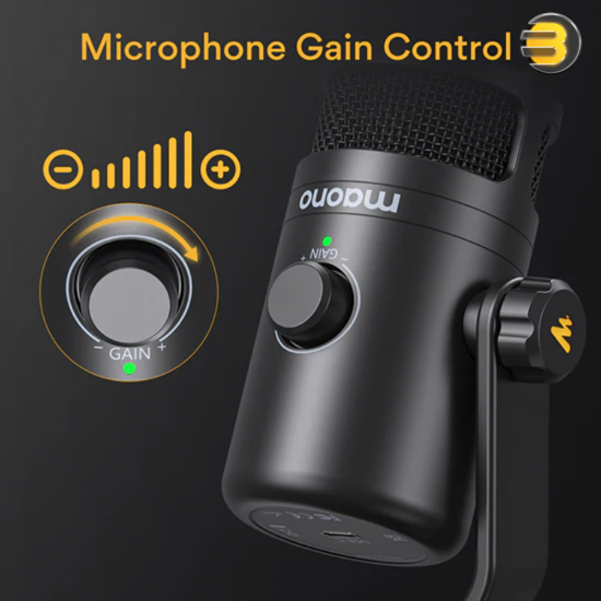 MAONO PD100U Dynamic USB Microphone – Cardioid Pattern, 192kHz/24-Bit, USB-C MAONO PD100U Dynamic USB Microphone – Cardioid Pattern, 192kHz/24-Bit, USB-C