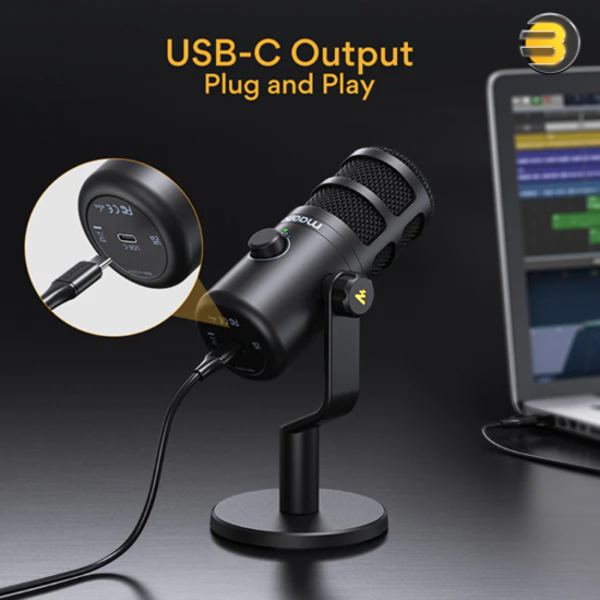 MAONO PD100U Dynamic USB Microphone – Cardioid Pattern, 192kHz/24-Bit, USB-C MAONO PD100U Dynamic USB Microphone – Cardioid Pattern, 192kHz/24-Bit, USB-C
