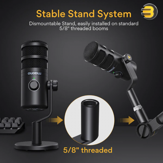 MAONO PD100U Dynamic USB Microphone – Cardioid Pattern, 192kHz/24-Bit, USB-C MAONO PD100U Dynamic USB Microphone – Cardioid Pattern, 192kHz/24-Bit, USB-C