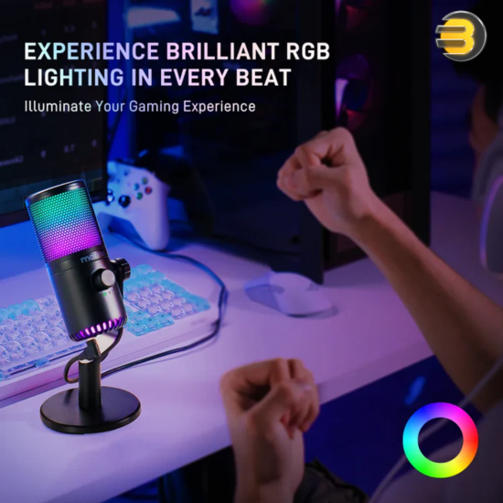 MAONO DM30RGB RGB Gaming Microphone – Cardioid Pattern, Noise Suppression, MAONO Link Software, USB-C MAONO DM30RGB RGB Gaming Microphone – Cardioid Pattern, Noise Suppression, MAONO Link Software, USB-C