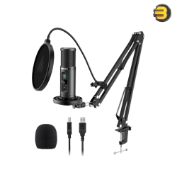 MAONO PM422 Podcast USB Microphone Plug & Play – 192kHz/24-Bit Sound Chipset, 16mm Electret Capsule, Cardioid Pattern