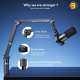 MAONO BA91 Adjustable 360° Microphone Boom Arm Stand – Sturdy Aluminum Alloy, 3-Point Flexibility, Universal Compatibility MAONO BA91 Adjustable 360° Microphone Boom Arm Stand – Sturdy Aluminum Alloy, 3-Point Flexibility, Universal Compatibility