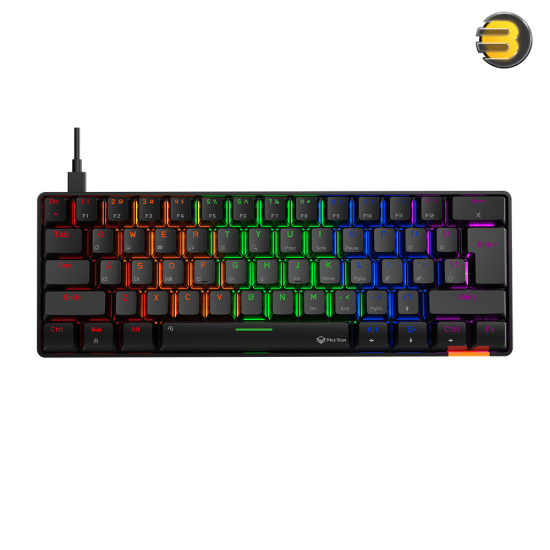MeeTion MK005 RGB 60% Wired Gaming Keyboard – Blue Switch, Ergonomic Design, Space-Saving Layout