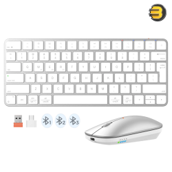 Meetion Ikey C210 4-Mode Wireless Keyboard & Mouse Combo (Silver)